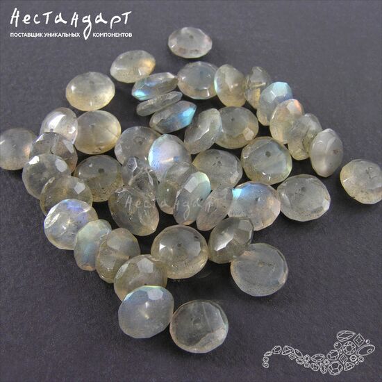 Лабрадор натуральный рондель с огранкой 7-9 мм (уп. 5 шт.), изображение 6