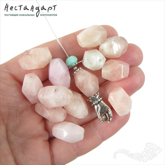 Берилл-морганит натуральный Verge Rose 14-18 мм, изображение 2