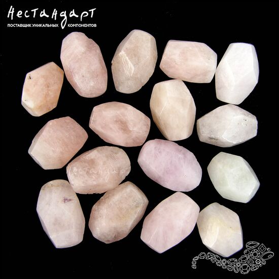 Берилл-морганит натуральный Verge Rose 14-18 мм, изображение 3