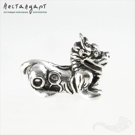 Бусина Chinese Lion Fu Sterling Silver 18 мм, изображение 5