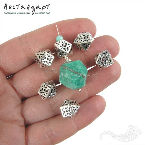 Бусина Loggia Sterling Silver 9х12 мм, изображение 2