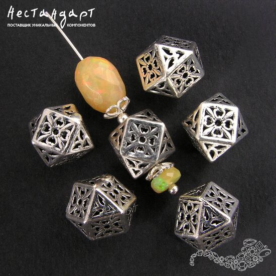 Бусина Loggia Sterling Silver 9х12 мм, изображение 5