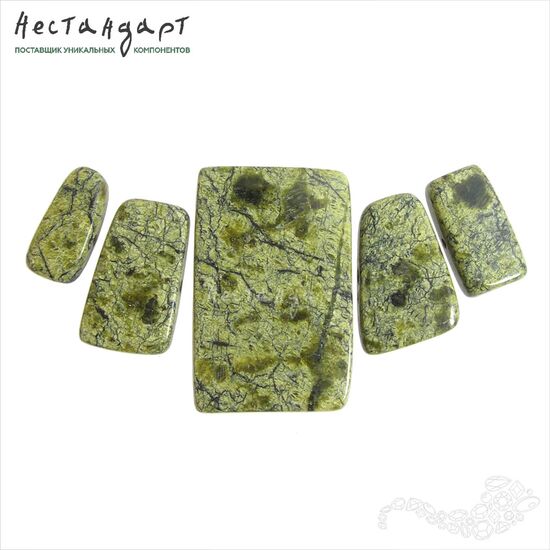 Змеевик натуральный гладкий Rectangle (уп. 5 шт)