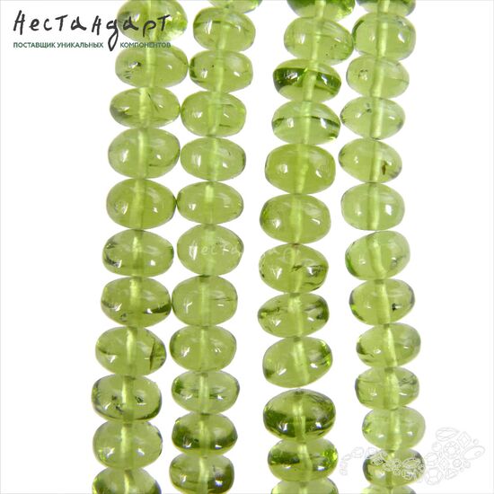 Хризолит натуральный гладкий рондель 6-7 мм, Количество: 5 шт., изображение 8