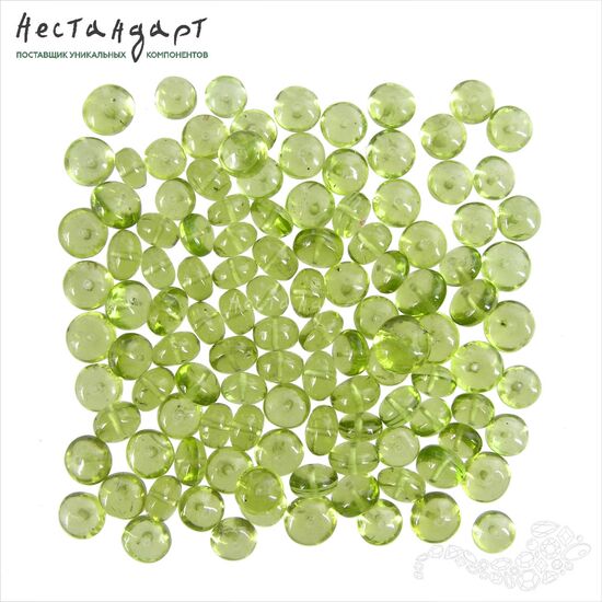 Хризолит натуральный гладкий рондель 6-7 мм, Количество: 5 шт., изображение 9