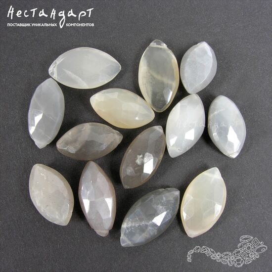 Адуляр натуральный с огранкой Marquis Grey 20-25 мм, изображение 4