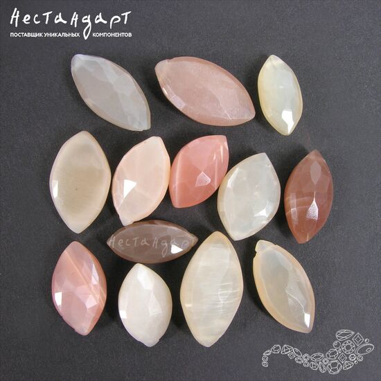 Адуляр натуральный с огранкой Marquis Peach 20-26 мм, изображение 2