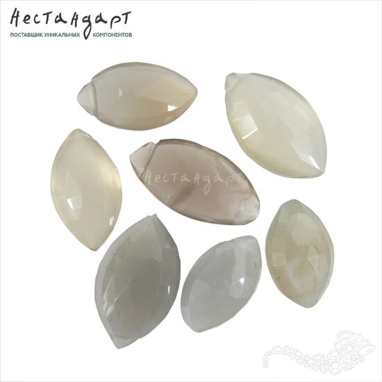 Адуляр натуральный Marquis Grey 15-19 мм