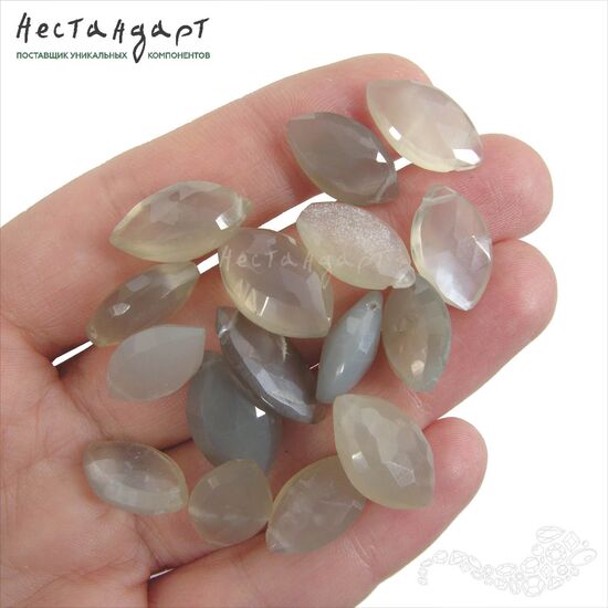 Адуляр натуральный Marquis Grey 15-19 мм, изображение 3