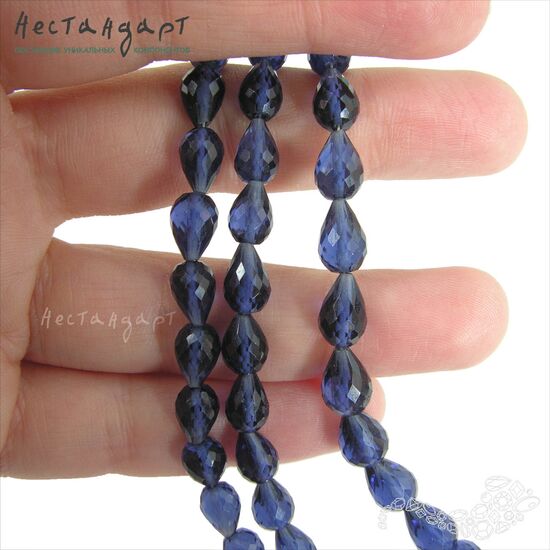 Шпинель лабораторная Ultramarine Teardrop 8-10 мм, изображение 2