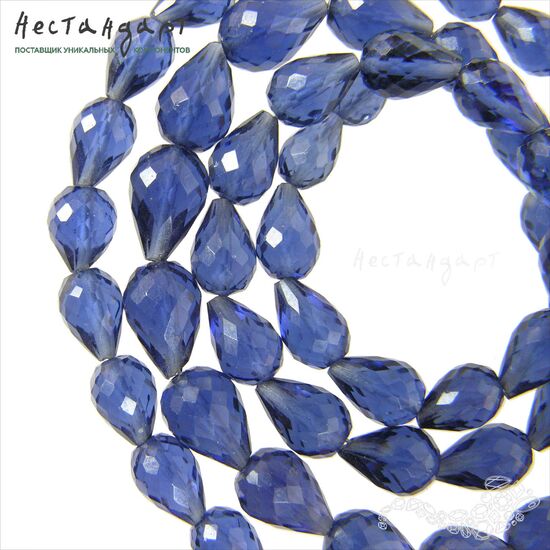 Шпинель лабораторная Ultramarine Teardrop 8-10 мм, изображение 4