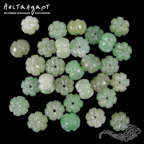 Кварцит натуральный резной Pumpkin 13 мм