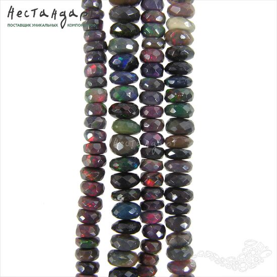 Опал натуральный облагороженный эфиопский 3-6 мм (уп. 10 шт.), изображение 4