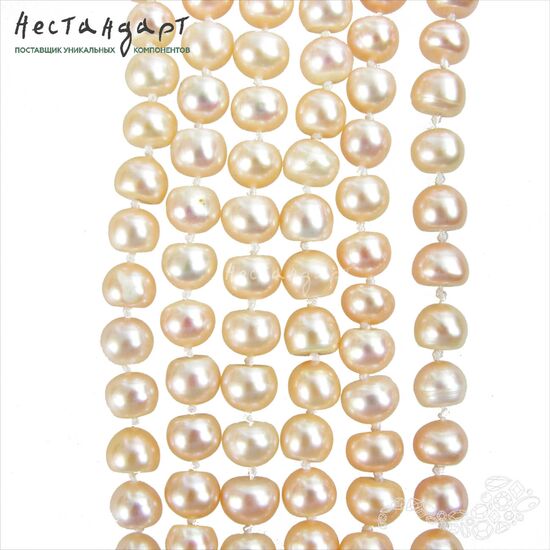 Жемчуг натуральный Apricot Button 8-8,5 мм (уп. 6 шт.), изображение 4