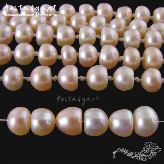 Жемчуг натуральный Apricot Button 8-8,5 мм (уп. 6 шт.), изображение 5