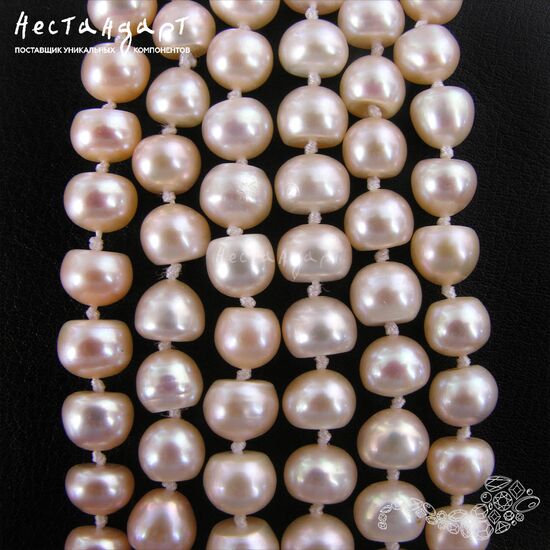 Жемчуг натуральный Apricot Button 8-8,5 мм (уп. 6 шт.), изображение 6