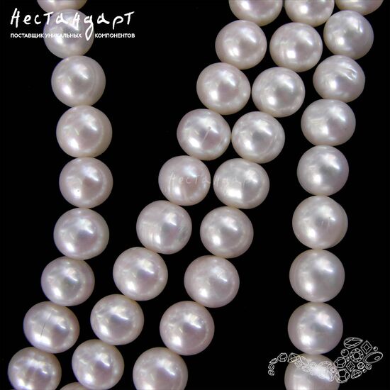 Жемчуг натуральный белый River Pearl 10 мм, изображение 5