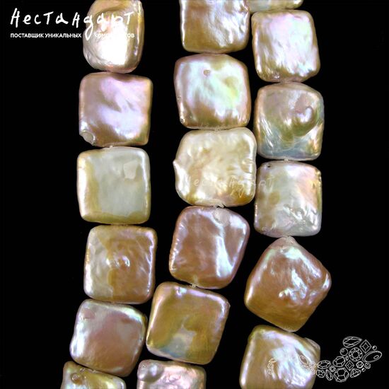 Жемчуг натуральный Lilac Square 18 мм, изображение 3