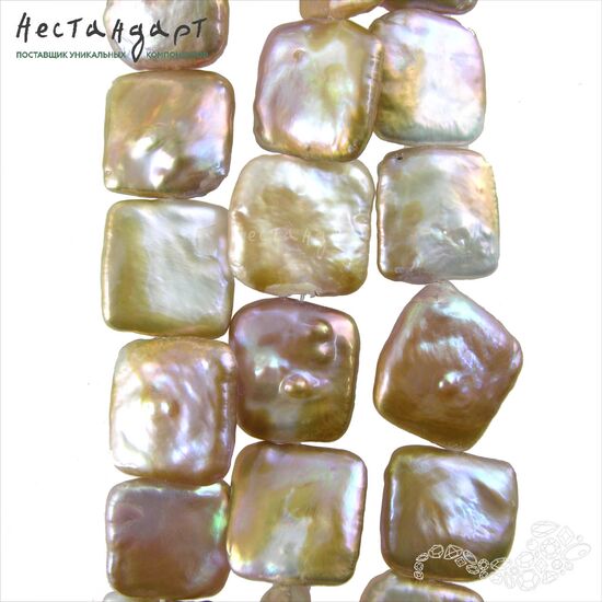 Жемчуг натуральный Lilac Square 18 мм, изображение 5