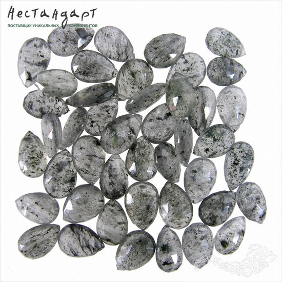 Кварц натуральный с включениями Briolette Tear 12-14 мм, изображение 3