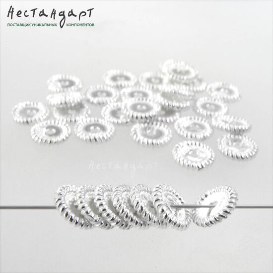 Бусина-спейсер Layer Sterling Silver 8х2 мм, изображение 2