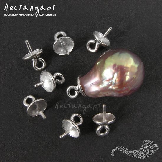 Концевик-пустышка Modern Sterling Silver 8х4 мм, изображение 3