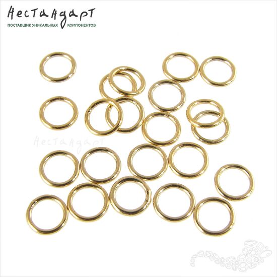 Кольцо соединительное паяное Vermeil Sterling Silver 5х0,6 мм, изображение 2