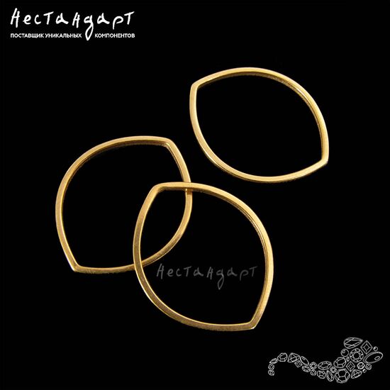 Кольцо декоративное Marquise Vermeil Sterling Silver 21х17 мм, изображение 5