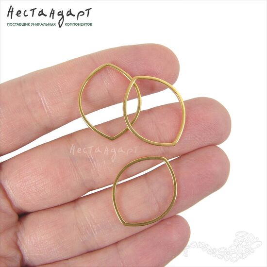 Кольцо декоративное Marquise Vermeil Sterling Silver 21х17 мм, изображение 2