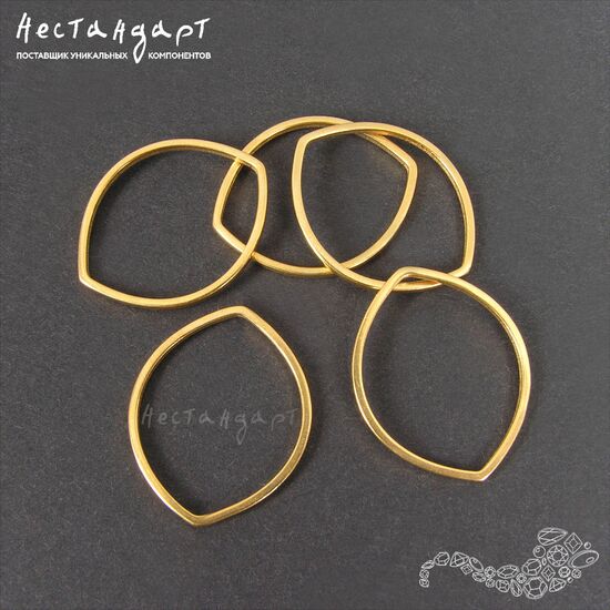 Кольцо декоративное Marquise Vermeil Sterling Silver 21х17 мм, изображение 3