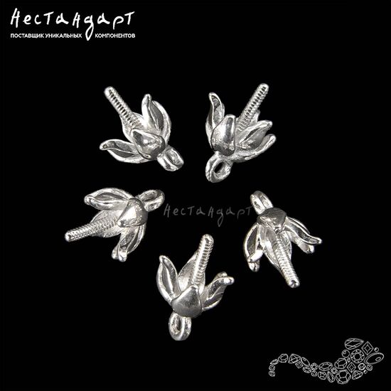 Концевик со штифтом Sonnette Sterling Silver 8х5 мм