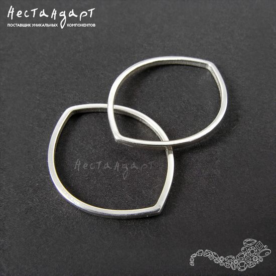 Кольцо декоративное Marquise Sterling Silver 21х17 мм, изображение 2