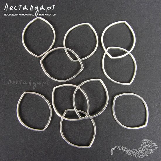 Кольцо декоративное Marquise Sterling Silver 21х17 мм, изображение 4