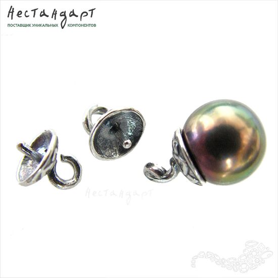 Концевик с петлей и штифтом Silver Plated 7х6 мм, изображение 3