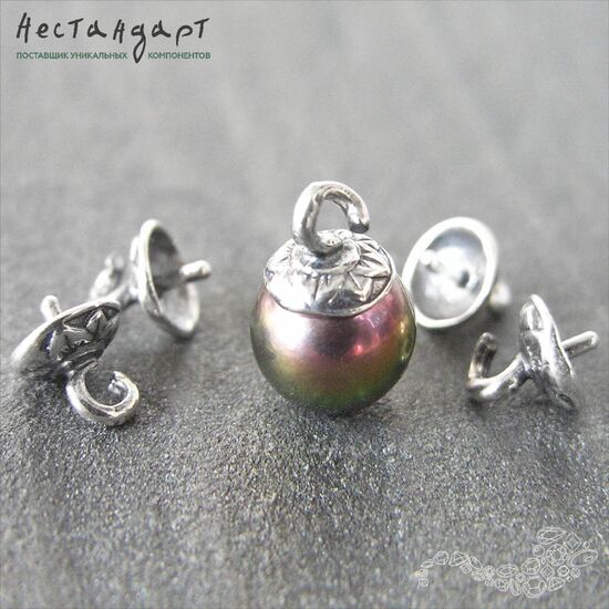 Концевик с петлей и штифтом Silver Plated 7х6 мм, изображение 4