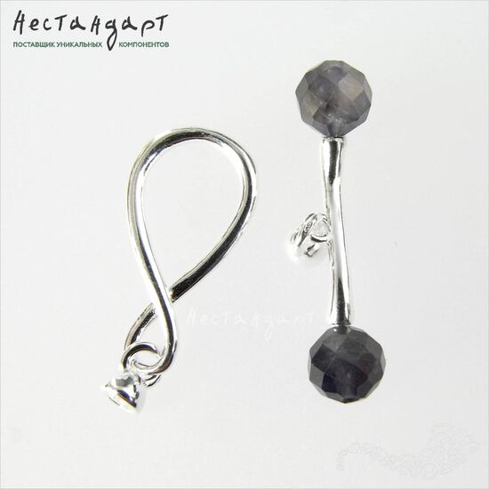 Замок-тогл с концевиками и штифтами Infinito Sterling Silver 22 мм, изображение 2