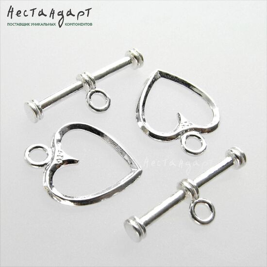 Замок-тогл Cuore Sterling Silver 15 мм, изображение 4