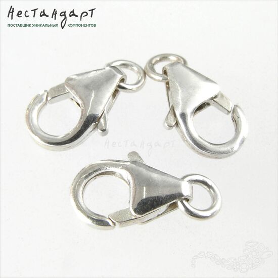 Замок-карабин с кольцом Sterling Silver 10 мм