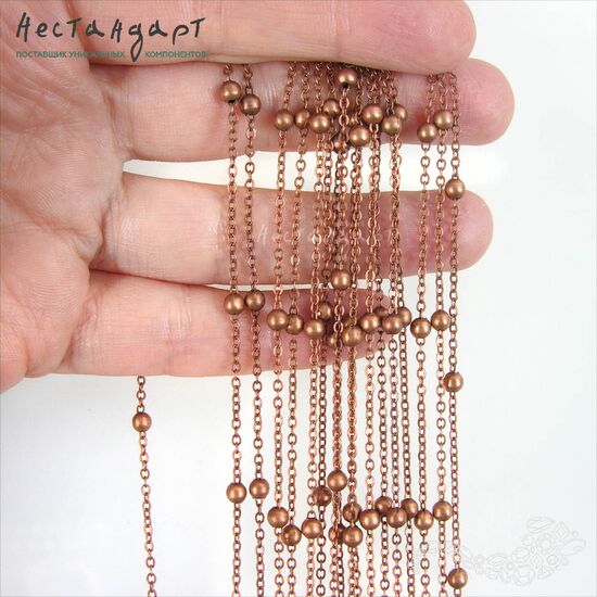Цепочка декоративная Nodules Copper 2 мм, изображение 2