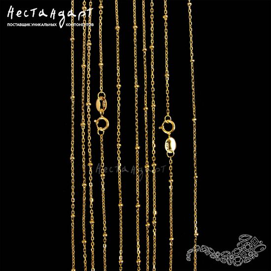 Цепочка с насечками и замком Nodules Vermeil Sterling Silver 45 см, изображение 3