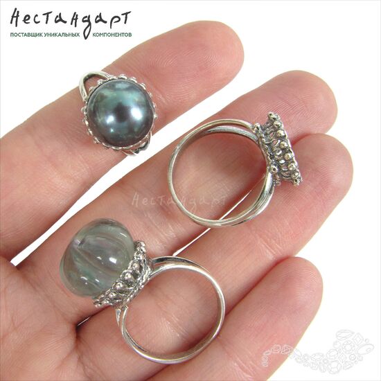 Основа для кольца с сеттингом Tiara Rhodium Plated (17), изображение 3