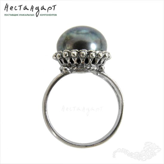 Основа для кольца с сеттингом Tiara Rhodium Plated (17), изображение 4