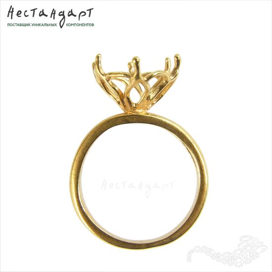 Основа для кольца с сеттингом Grasp Gold Plated (17), изображение 4
