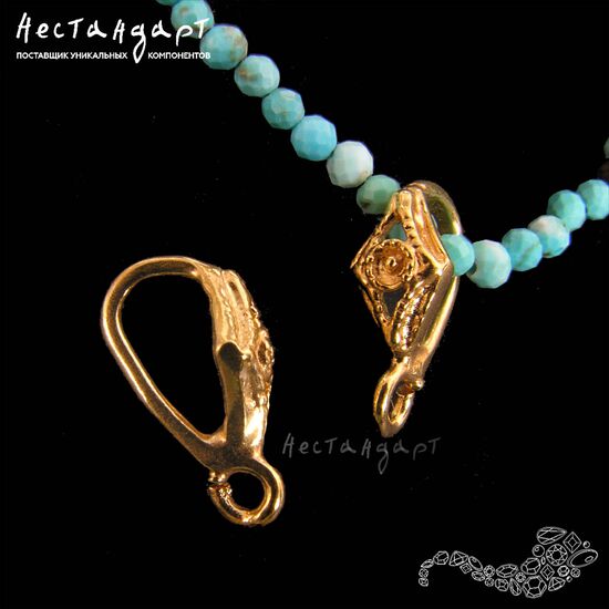 Бейл-держатель для кулона Vintage Gold Plated 12х5 мм