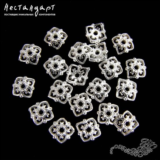 Чашечки для бусин Fiore Sterling Silver 5 мм