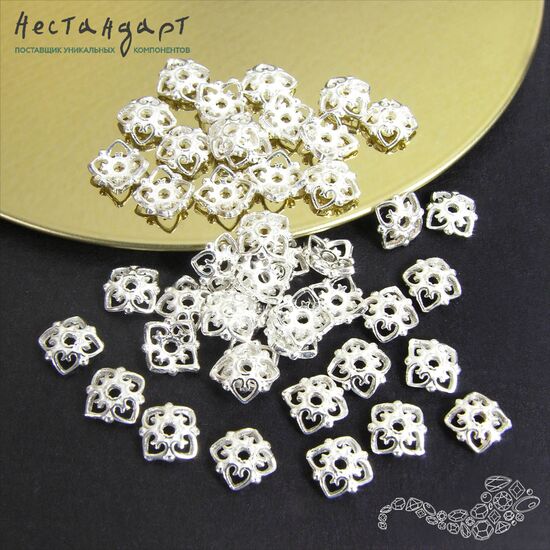 Чашечки для бусин Fiore Sterling Silver 5 мм, изображение 3