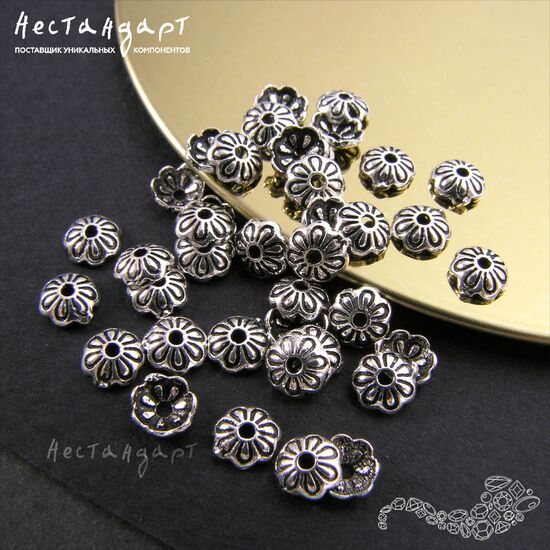 Чашечки для бусин Carino Antico Sterling Silver 5 мм, изображение 3