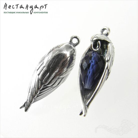 Подвеска Spiritual Raven Silver Plated 24 мм