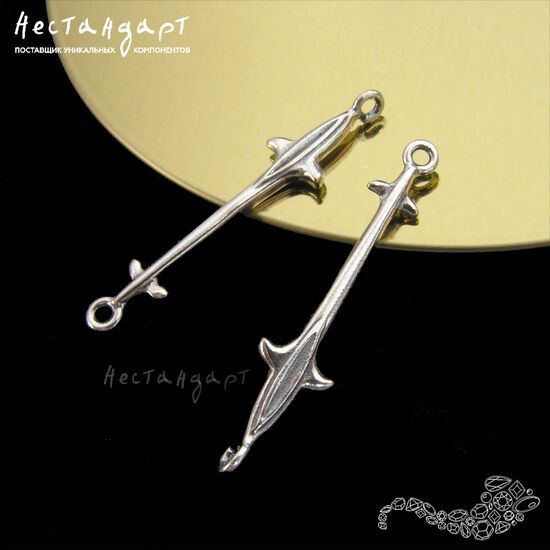 Коннектор Knightly Lily Silver Plated 33 мм