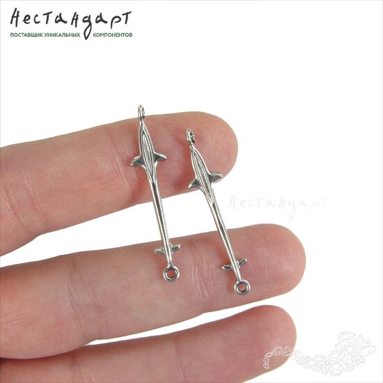 Коннектор Knightly Lily Silver Plated 33 мм, изображение 2